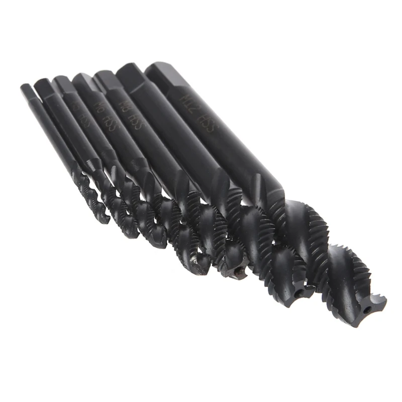 Drop Ship 7pcs Nitriding Spiral Hand Thread Tap Metric Hand Screw M3 M4 M5 M6 M8 M10 M12