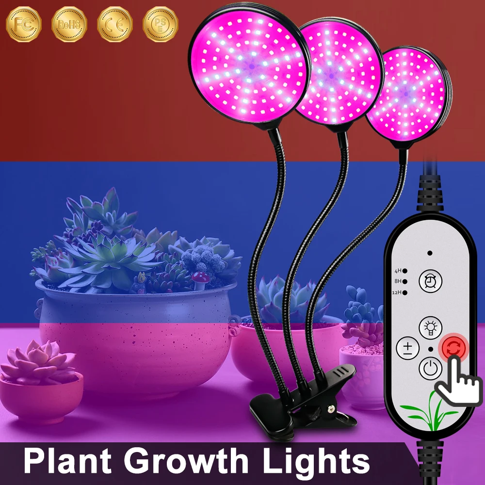 LED Grow Light Groeilampen LED Full Spectrum Red Blue 5V USB Grow Lights Flexible Hose For Plants Seedlings Flowering Growlight