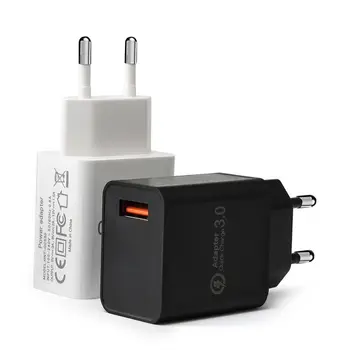 

100PCS 5V 3A Universal 18W USB Quick Charge 3.0 for Huawei Xiaomi EU US Adapter Android Mobile Phone Fast Charger for Samsun S10