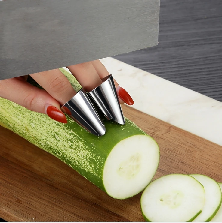 Stainless steel nail care 304 finger protector peeling peeling cover set pine nuts pistachio kitchen tools stainless steel hand