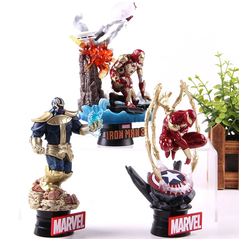 Оригинальные Мстители Marvel Человек-паук 014 танос 015 Железный Человек-паук фигурка Коллекционная модель игрушки