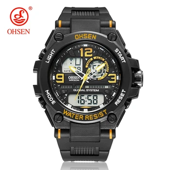 

Digital Quartz Sport Men Wristwatch Waterproof Black Military man Watches Alarm stopwatch male Watch clock relogio masculino
