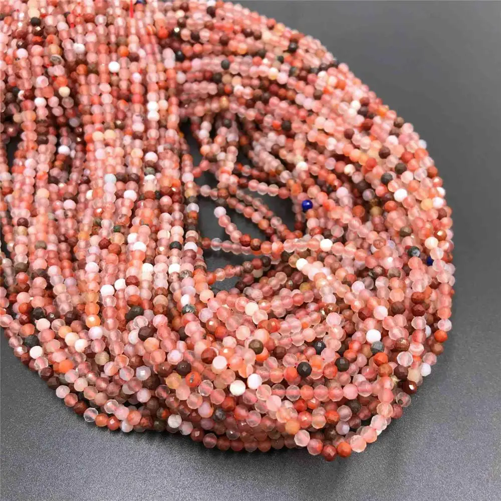 

2 3 4mm beads Natural Small stone beads tiny nanjiang agates stone beads Round section Small Loose gem spacer Beads Jewelry Brac