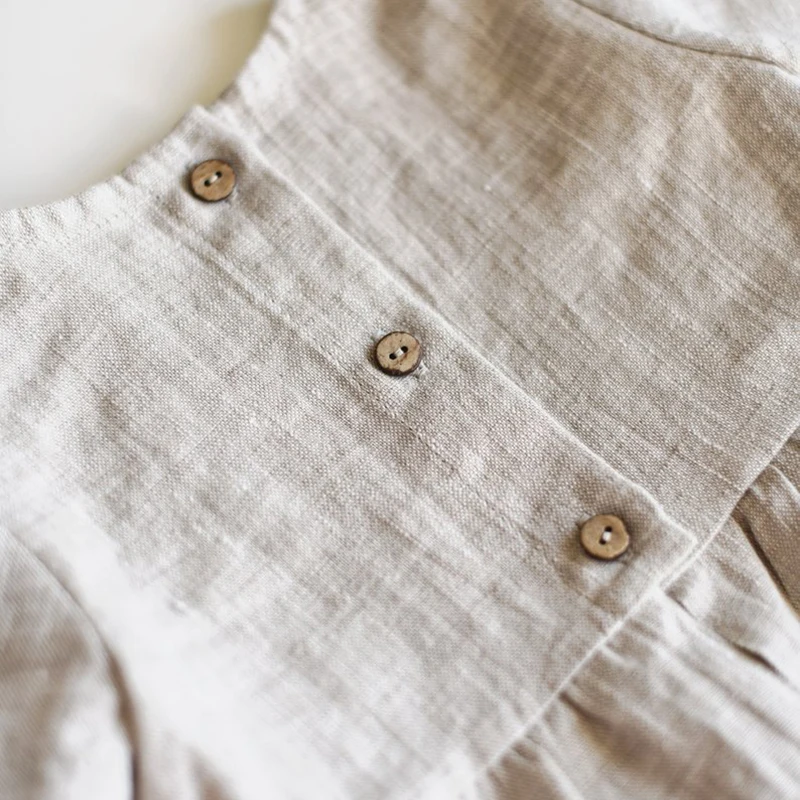 Korean Style Summer Toddler Baby Boys Girls Romper Cotton Short Sleeve Linen Jumpsuit baby jumpsuit cotton romper baby clothing summer jumpsuit