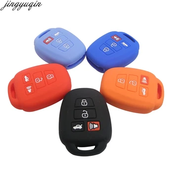 

4 Button Silicone Car Remote Key Fob Shell Cover Case For Toyota Camry Corolla RAV4 Vios Prius C Highlander 2012-2016 2017 2018