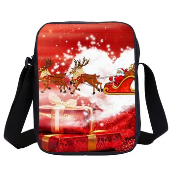 

Small Crossbody Bags For Boys Girls Cool Christmas Elk Santa Claus 3D Printing Kids Messenger Bags Sling Bag Handbags Sac A Main