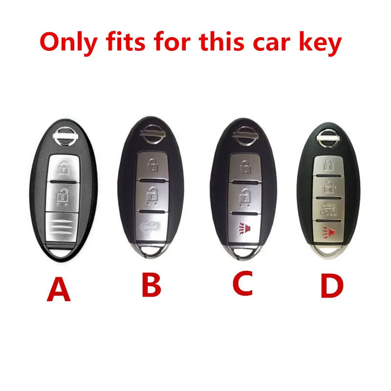 Чехол из углеродного волокна для ключей автомобиля для Nissan Qashqai J10J11 X-Trail t31t32, Tiida Pathfinder, Murano Note, Juke Infiniti