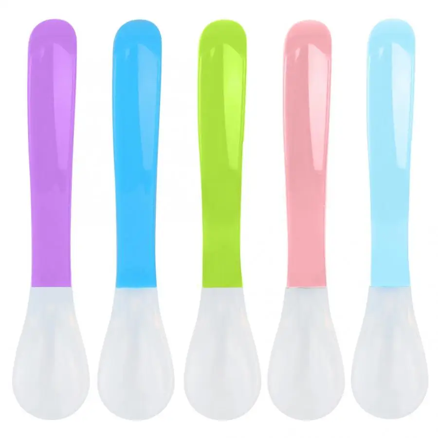 

Dinning Soup Spoon Kitchen Bar Teaspoon Baby Silicone Handle Water Rice Spoon Dinner Children Tableware Teaspoon Cutlery New