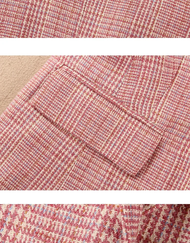 Herfst mode wollen pak vrouwelijke nieuwe jas dames klein jasje losse+ negen punten rechte broek wijde pijpen broek pak