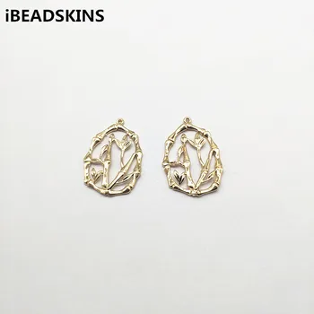 

New arrival! 33x23mm 50Pcs Bbamboo shape Charm Copper Jewelry Accessories for Earrings parts,Accessories,hand Made Jewelry DIY