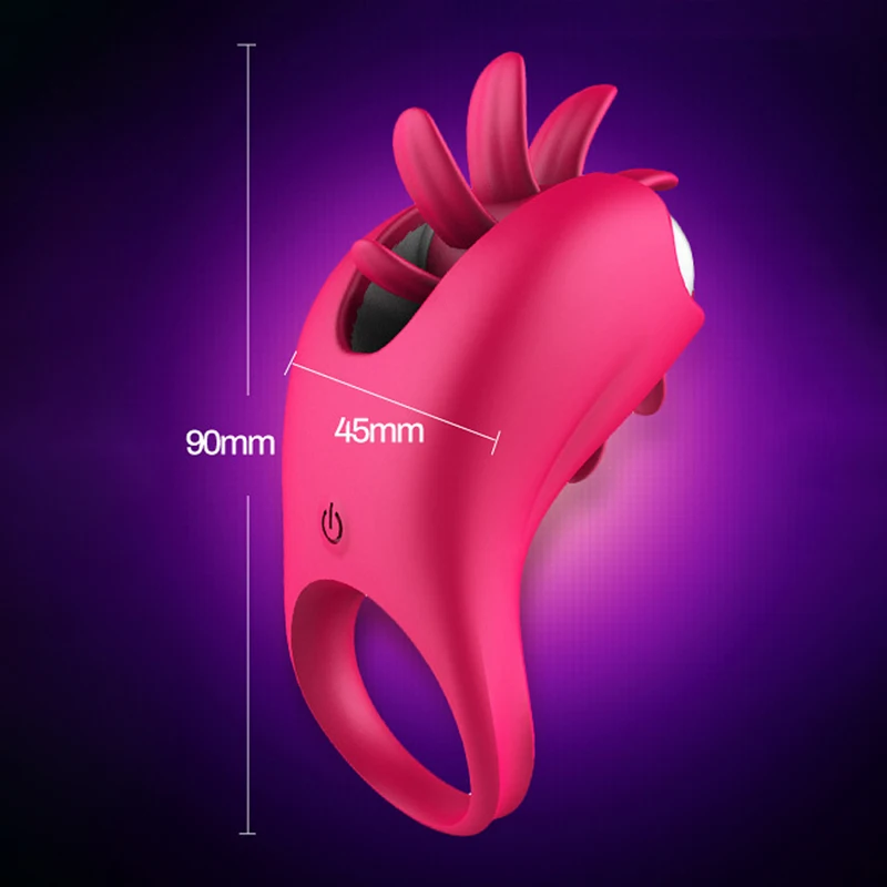Rotation Oral Tongue Licking Vibrator Vagina Clitoris Stimulate Sex Toys For Couples Flirt Penis Vibrator Ring
