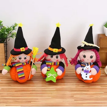 

Creative Cartoon Doll Witch Halloween Party Supplies Horror Halloween Decoration Funny Standing Doll Dropshipping