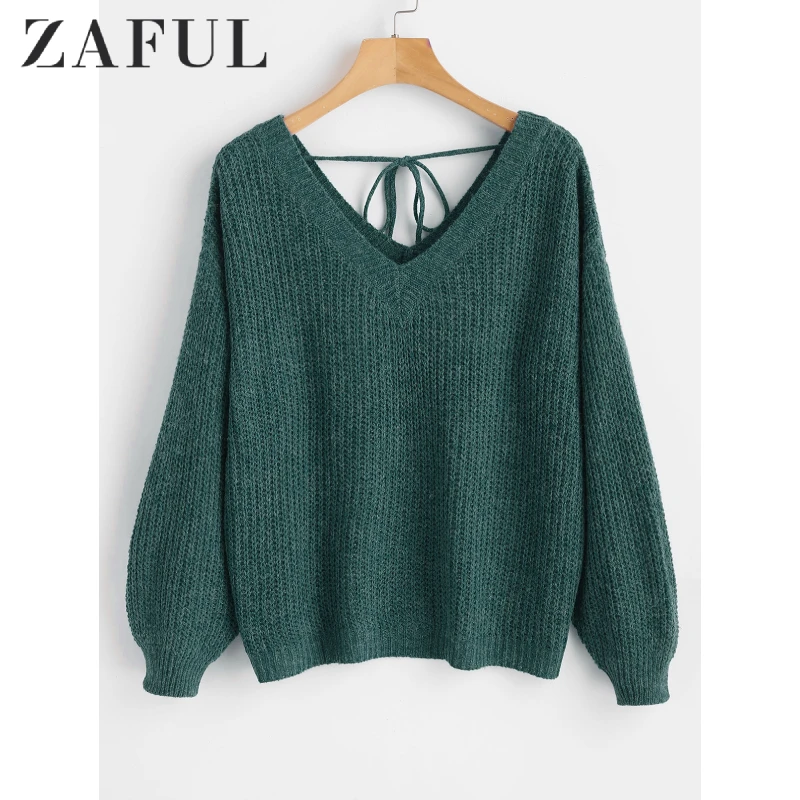 

ZAFUL High Quality Thick Warm Winter Women Sweater Fashion Knitted Soft Pullover Jumper Autumn Female Sweater Top 2019