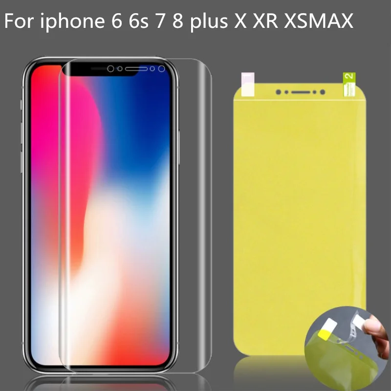 Передняя и задняя пленка 3D полное покрытие защита экрана ТПУ для iphone 6 6s 7 8 plus X XR