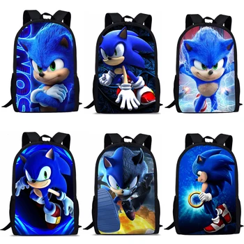 

FORUDESIGNS Cartoon School Bag Set for Teenagers Boys Sonic the Hedgehog 2020 School Backpack Elementary Primary Child Kids Book