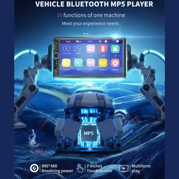 

Car Multimedia Player Autoradio Stereo 7" HD Screen Video MP5 Player Auto Radio Backup Camera interconnect with Mobile Phone