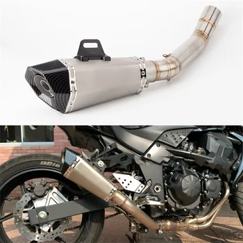 

Motorcycle modified Z750 exhaust pipe Z800 middle section Z750 small hexagon exhaust pipe set