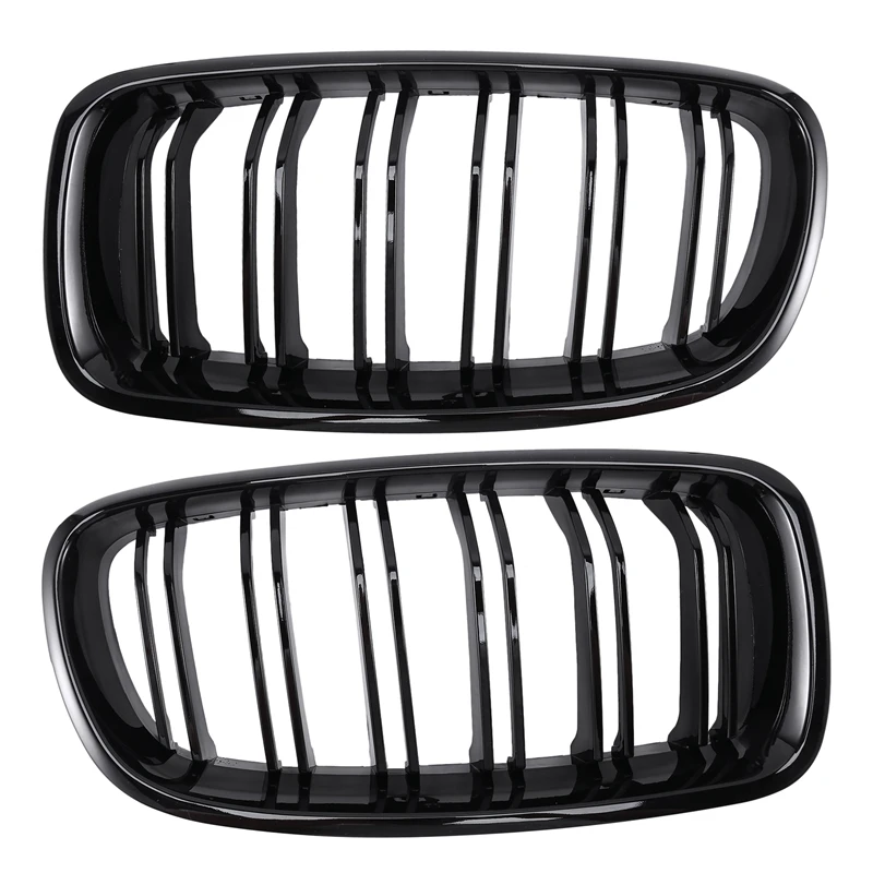

1Pair Gloss Black Front Grille/Grilles Kidney For BMW 3-Series F30 F31 F35 2012-2017 Car Styling