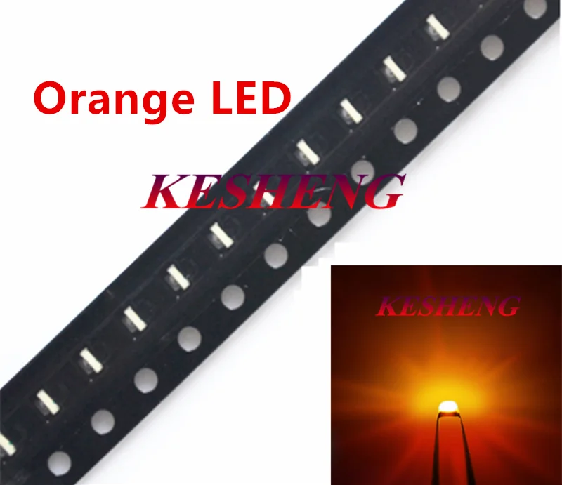 100 шт. SMD 0402 0603 0805 2835 3528 1206 5050 5730 диоды оранжевый светодиод супер яркий 3 в | Лампы и