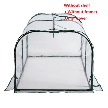 

128X60X58CM Greenhouse Cover Transparent Tunnel Greenhouse Roll-up zippered door