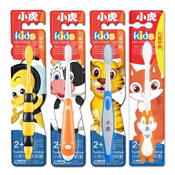 

1pcs 0.02mm Soft Bristle Children Cartoon Toothbrush Cute Cow Bee Squirrel Tiger Kangaroo Design For Girls Boys Kids Clean Teeth