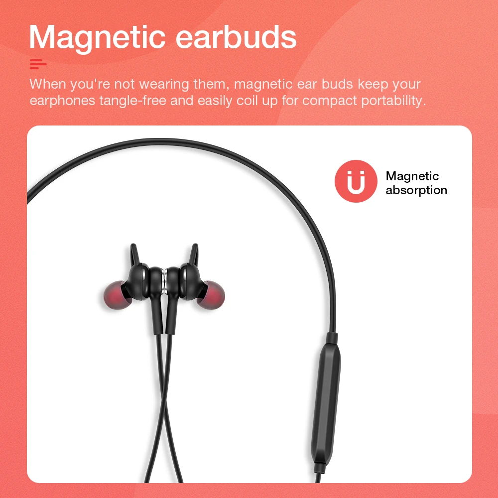 Беспроводные наушники SANLEPUS Bluetooth Спортивная Hi Fi гарнитура с шейным ободом