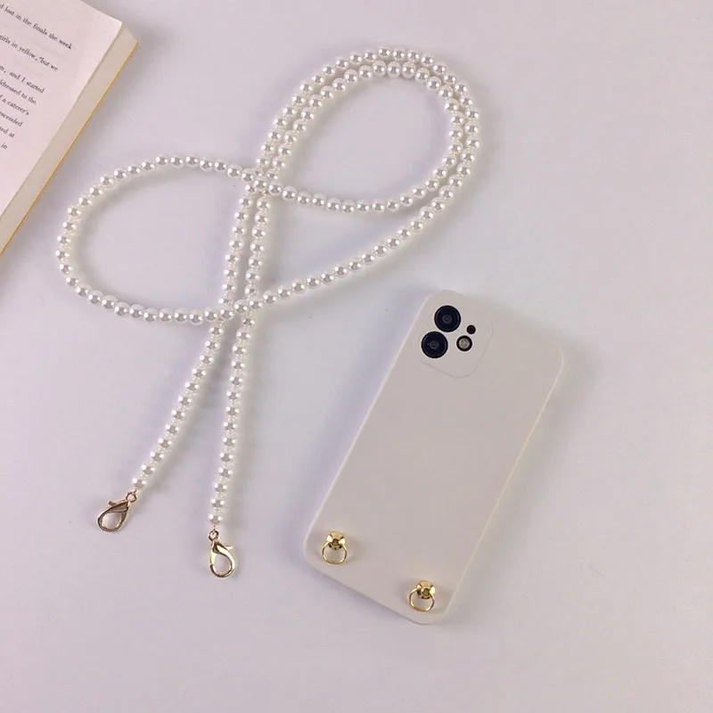 Collana E Custodia Per IPhone 13 Pro Max Jalouza: Catena Argento E Cordino Nero, Accessorio Moda Pratico A 360°