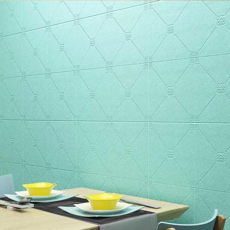 

Wallpaper Self-adhesive Bedroom 3D Three-dimensional Wallpaper Waterproof Soft Pack Foam Background Wall Decoration Sticker