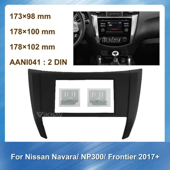 

2DIN Car Stereo DVD Radio Fascia for NISSAN Navara NP300 Frontier 2017+ Audio Player Panel Adapter Frame Dash Mount Installation
