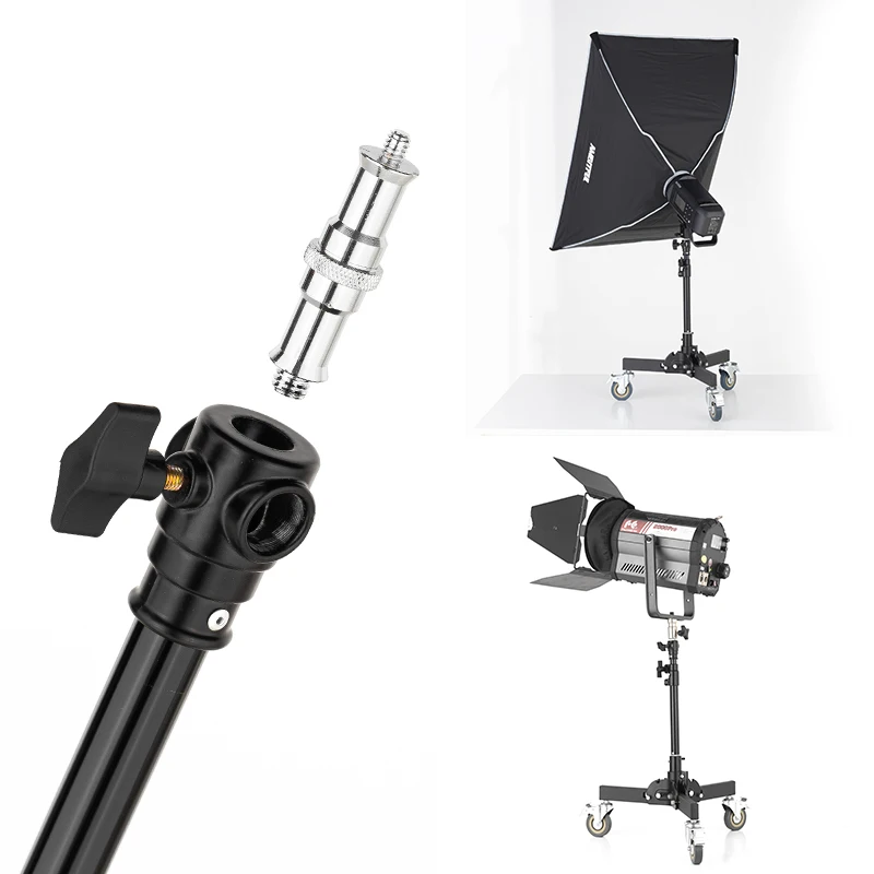 AMBITFUL 61-81cm Profession Removable Very Sturdy Folding Floor Light Stand and Wheels for Studio Flash LED Light