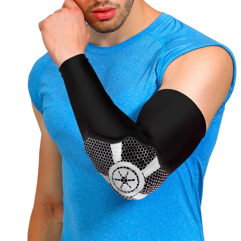 Breathable Sports Elbow Protectors Crashproof Basketball Elbow Pads Brace Support Guards Pads Arm Sleeve Warmers