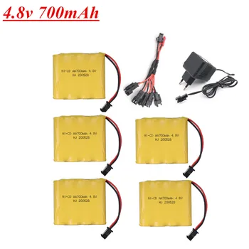 

4.8v Ni-cd Battery and Charger For Rc toys Cars Tanks Robots Boats Guns 4* AA 700mah 4.8v Rechargeable Battery Pack 1pcs to 5pcs