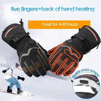

High-heat Double-sided Heating Gloves Touch Thermostat Gloves Waterproof Five-finger Hand Back Charging Heating Gloves