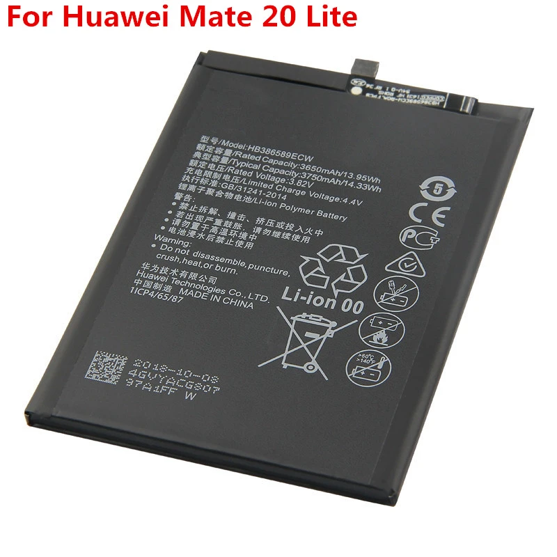Mate20 Lite Original Battery For Huawei Mate 20 Lite 3650mah Hb386589ecw Replacement Lithium Ion Polymer Battery Repair Parts Mobile Phone Batteries Aliexpress