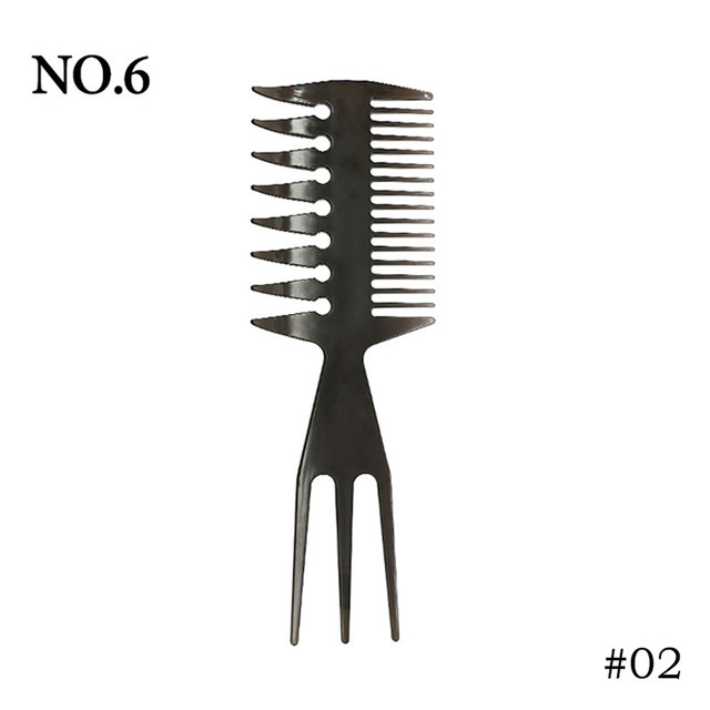 Teeth Double Side Tooth Combs Barber Hair Dyeing Cutting Coloring Brush Fish Bone Shape Hair Brush Man Hair Styling Tool