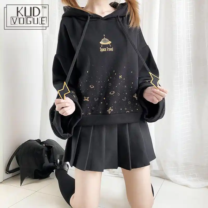 oversized hoodie with skirt