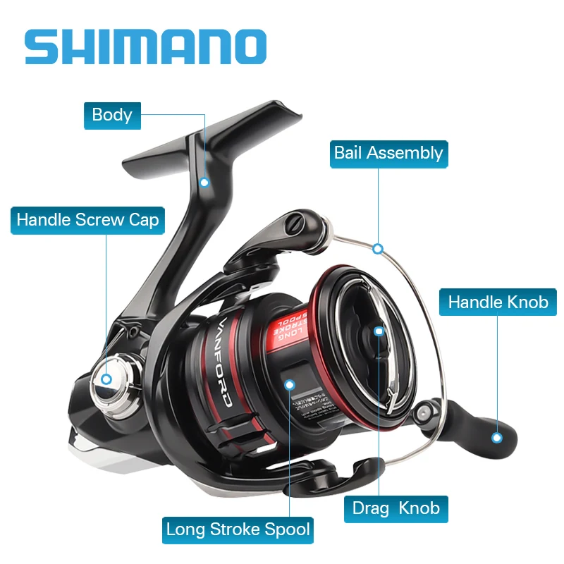 US $189.75 SHIMANO VANFORD Spinning Fishing Reels 50010002500C3000 6171BB Gear Ratio561511531 CI4Body Reel Fishing Saltwater