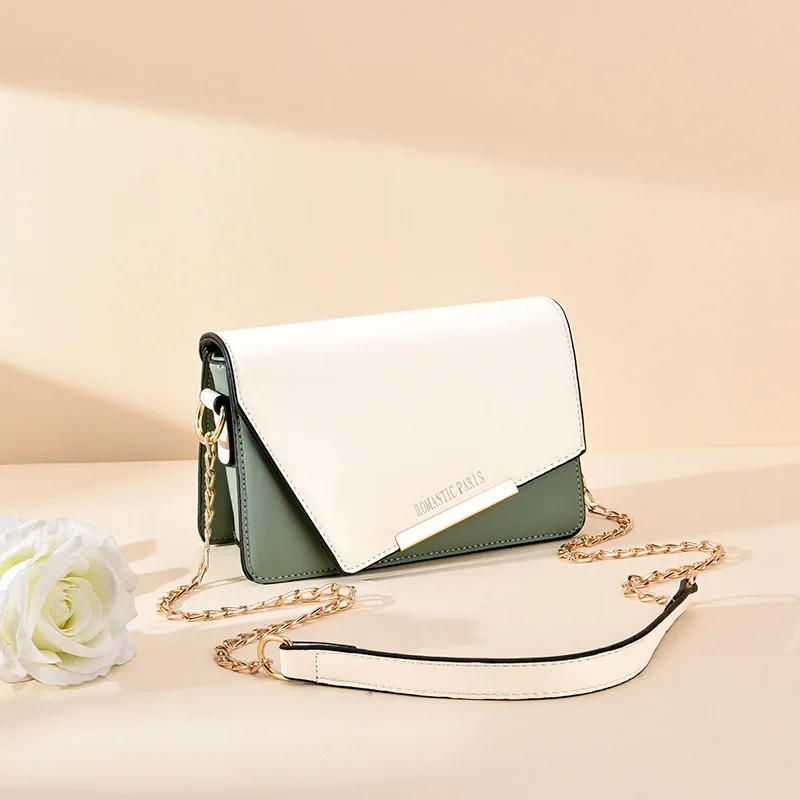 

Summer Day Flip INS Wind Korean-style Oblique Irregular Geometry Chain Square Sling Bag Fashion Crossbody/shoulder Bag Small Bag