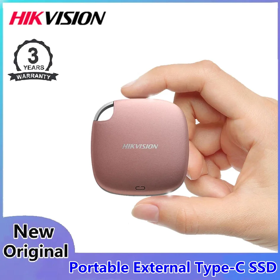 HIKVISION T100I 120GB Portable External SSD Laptop Black Phones and More USB 3.1 540MB/s High-Speed USB-C Mini Portable External Solid State Drive for PC 