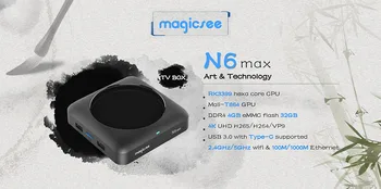 

5pcs/lot dhl free MAGICSEE N6 MAX Android 7.1 TV Box Rockchip3399 4GB /32GB 2.4G/5GWiFi 1000Mbps LAN USB3.0 OTG BT4.1