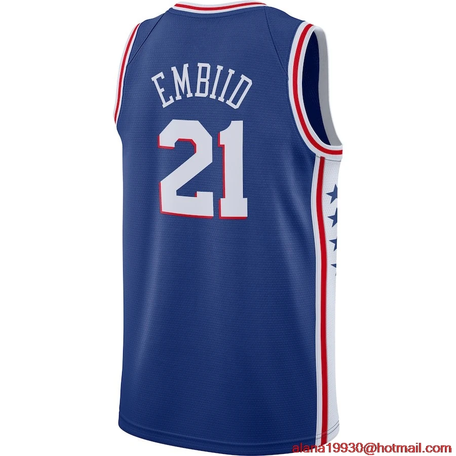 Молодежная детская баскетбольная майка Joel Embiid Бен Симмонс Jimmy Butler /19 City Edition Philadelphia