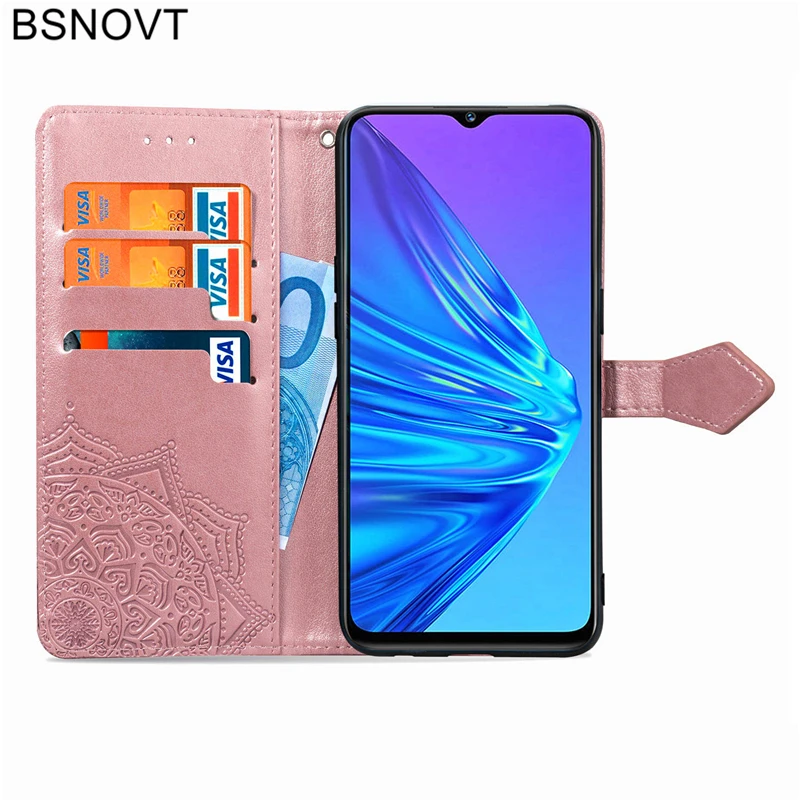 Чехол для OPPO Realme 5, мягкий силиконовый чехол 6,5 дюйма, кожаный чехол-кошелек для OPPO Realme 5, чехол для OPPO Realme 5, чехол для телефона