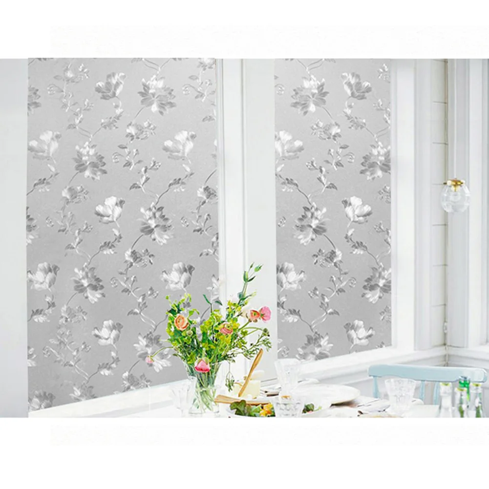 Анти-УФ стеклянный домашний стикер с креплением за счет статического электричества кухня без клея ПВХ защита офиса декоративные приватность 3D пленка для окна