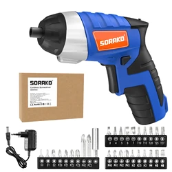 Chave de fenda elétrica sorako rechargable 3.6v sem fio chave de fenda 1300mah em linha reta e estilo pistola poderosa ferramenta elétrica sdd04d2