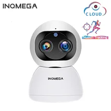 INQMEGA 1080P беспроводная Wifi камера с двумя объективами, 2MP, облачная ip-камера с автоматическим отслеживанием, домашняя охранная камера видеонаблюдения, CCTV сеть Ca