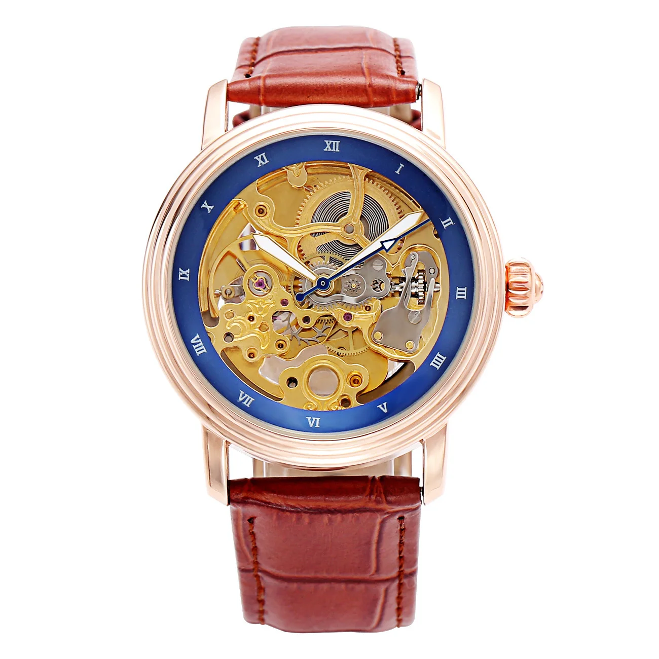 

Europe-asia wei ouyawei Large Hollow out Genuine Leather Waterproof Analog Watch