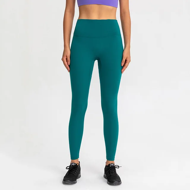 Lulu Quality Leggings Sport Women Fintess Tight High Waist Yoga Pant Butter Soft Gym Clothe 100%squat Proof Compression Athletic Deep Lake Green