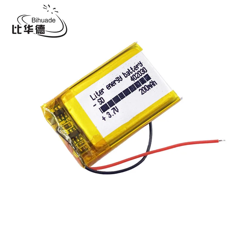 3.7V,200mAH,402030 Polymer lithium ion / Li-ion battery for TOY,POWER BANK,GPS,mp3,mp4,cell phone,speaker