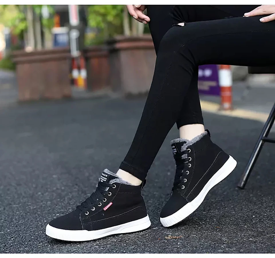 Winter couple shoes high top warm fashionable board shoes men's and women's casual shoes