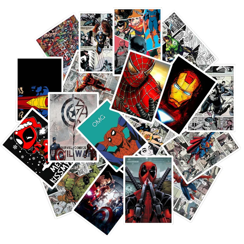 25 шт. Marvel Капитан Америка наклейки s для скейтборда мотоцикл багаж ноутбук стикеры сноуборд игра граффити наклейка Марвел - Цвет: 25PCS TZ-1004